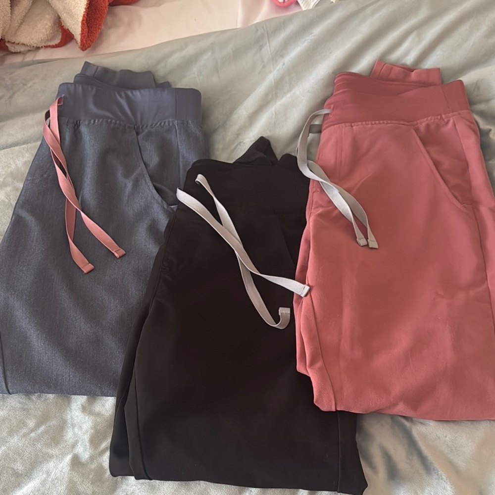 Figs Women's Scrub Pants in Blue, Black. Pink no longer available